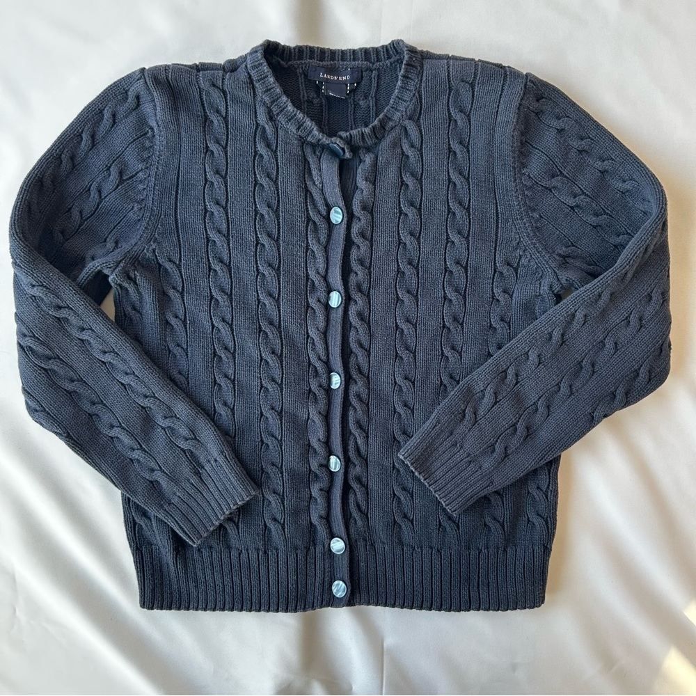 Classic Cable Knit Sweater - Navy